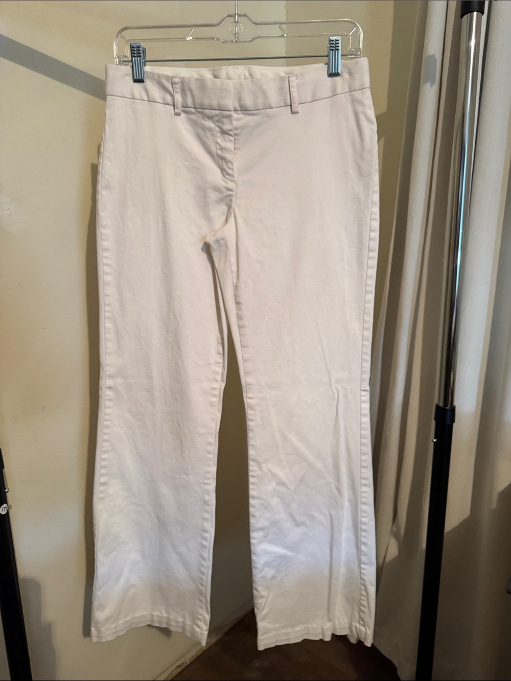 Express Editor White Bootcut Pants